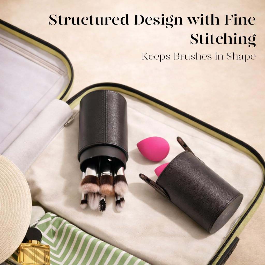Makeup Brush Set,13 Pcs with Case,10 Brushes and 2 Sponges | Soft Synthetic Bristles,Foundation Brush for Liquid Makeup,Eye Shadow Brushes Set,Blush Brush Cream,Travel Makeup Brush Set