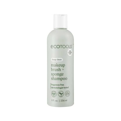 Makeup Brush + Sponge Shampoo, Remove Makeup & Impurities from Tools, Sponges, & Puffs, Fragrance-Free Brush Cleanser, No Harsh Chemicals, Vegan, & Cruelty-Free, 8 Fl. Oz./236 Ml. Bottle